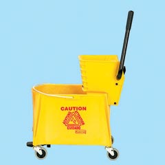 MOP BUCKET 35 QUART WITH SIDE PRESS WRINGER YELLOW