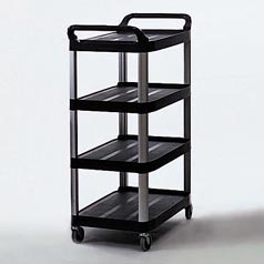 UTILITY CART 4 SHELF BLACK