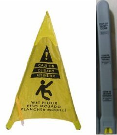 Pop out Safety signs Bright yellow safety triangle 30 inches high