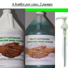 WH 77 WITH PUMICE REGULAR GALLONS  6 GALLON CASE With 2 each   .125 oz. pumps