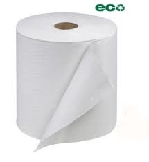 Roll Towels Bleached White   800 feet  per roll   12 rolls per case 7.875 inch wide